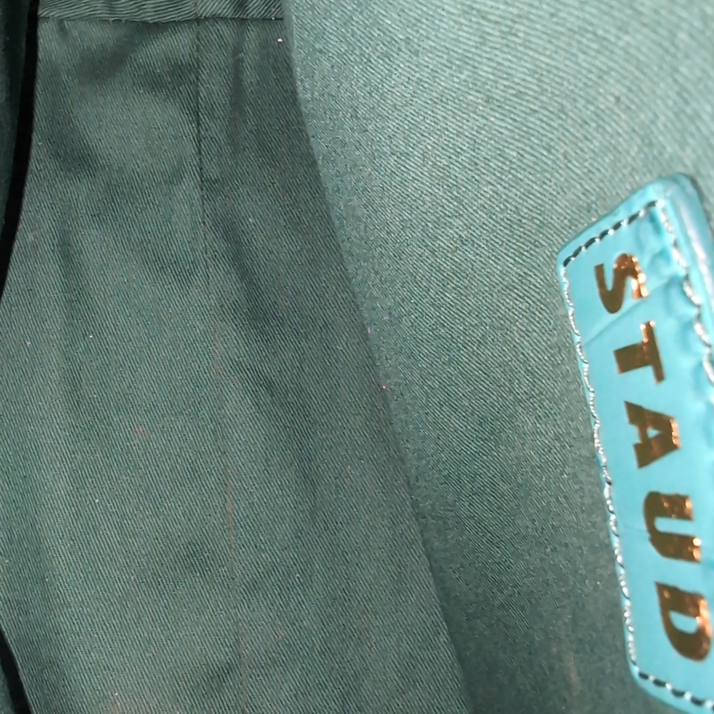 STAUD Teal Croc-Embossed Tote with Clear Overlay - Picture 5 of 5